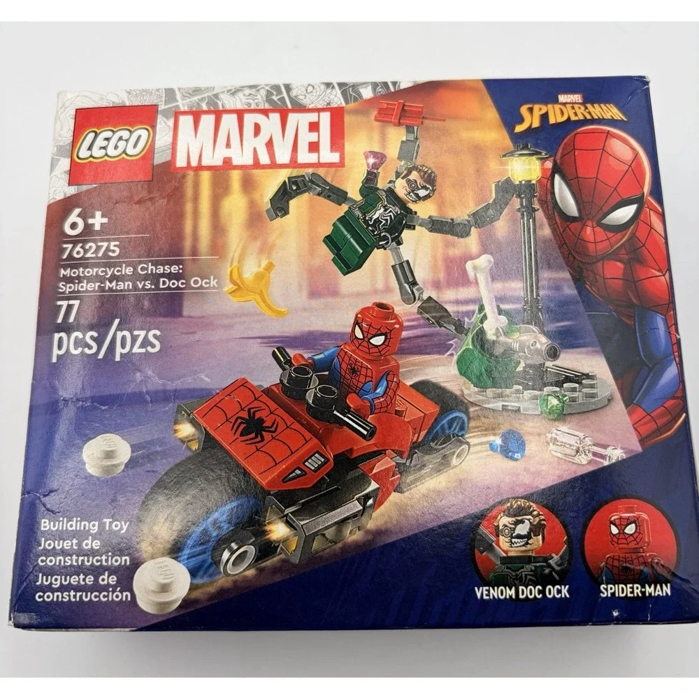 LEGO® Marvel 76275 Motorcycle Chase: Spider Man vs. Doc Ock NEW